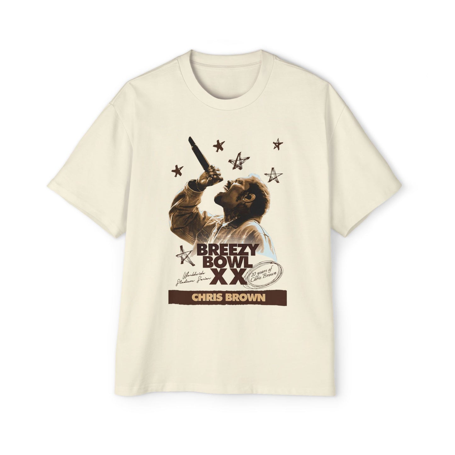 Limited Edition Breezy Bowl XX Men's Heavy Oversized Tee | Concert Shirt