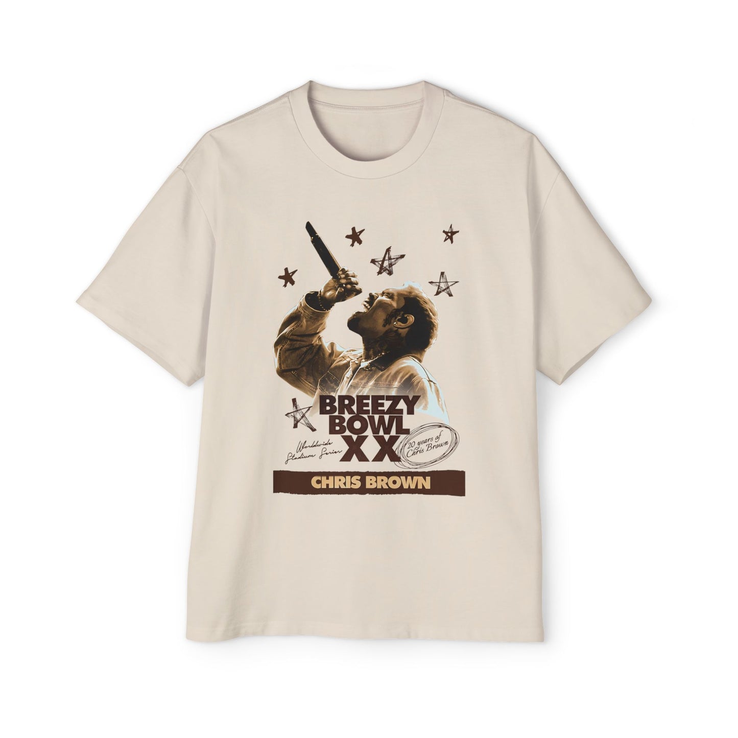 Limited Edition Breezy Bowl XX Men's Heavy Oversized Tee | Concert Shirt