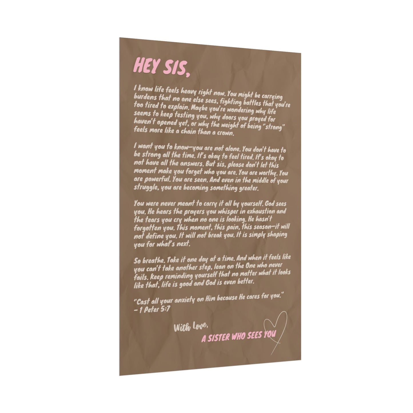 Dear Sis Letter