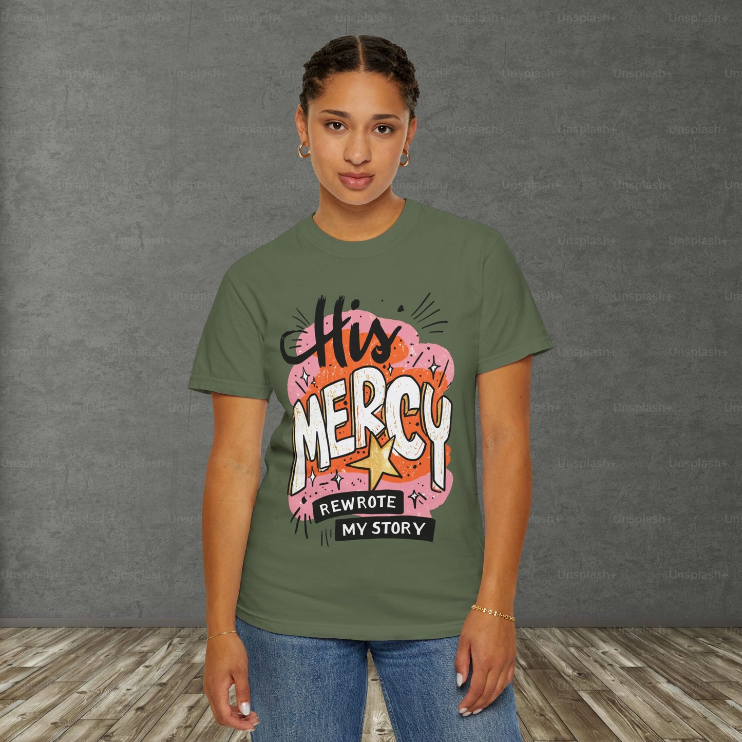 'His Mercy Rewrote My Story' Tee