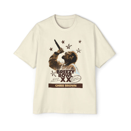 Limited Edition Breezy Bowl XX Men's Heavy Oversized Tee | Concert Shirt