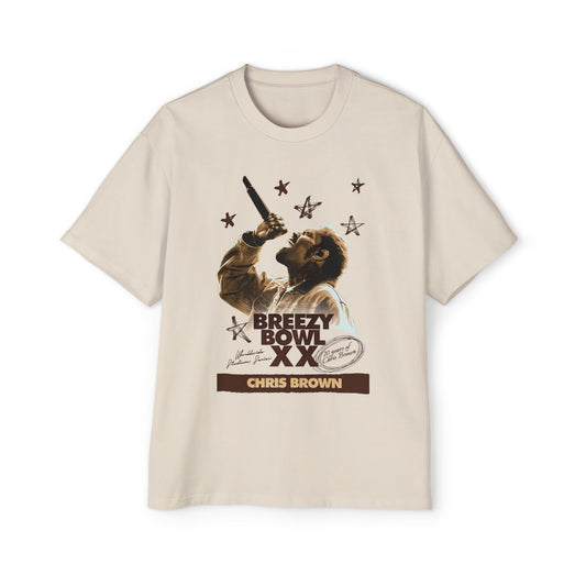 Limited Edition Breezy Bowl XX Men's Heavy Oversized Tee | Concert Shirt
