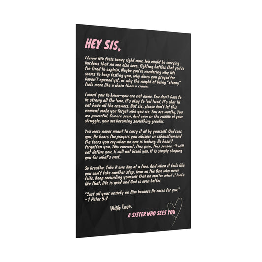 Dear Sis Letter (Black)