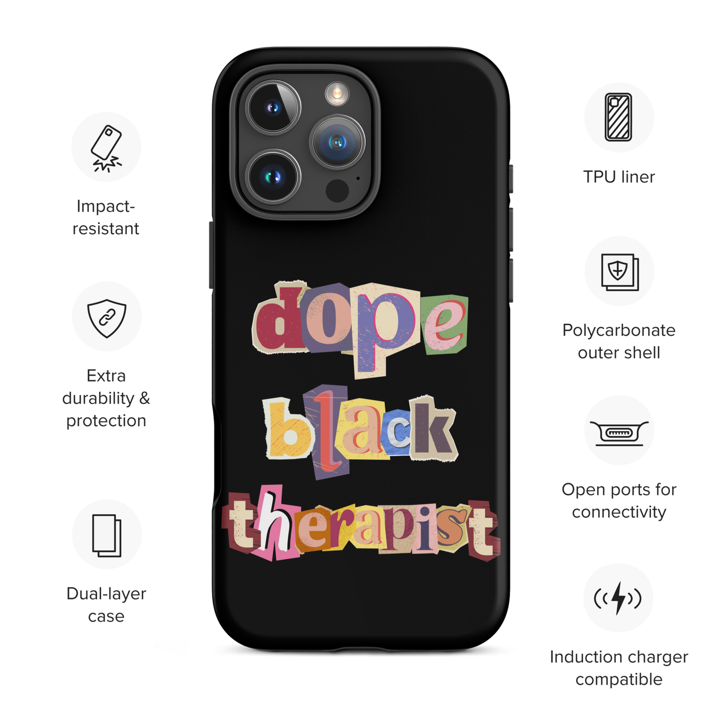 Dope Black Therapist iPhone Case