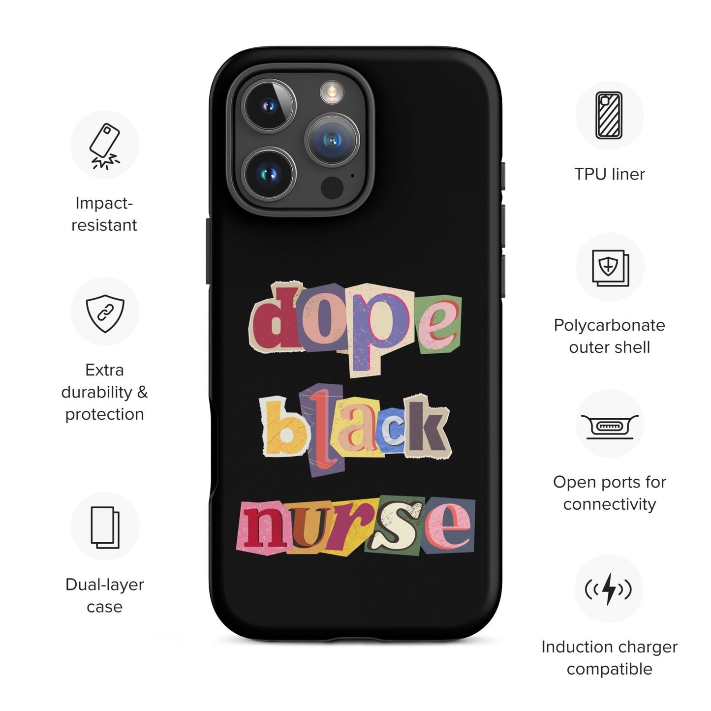 Dope Black Nurse iPhone Case