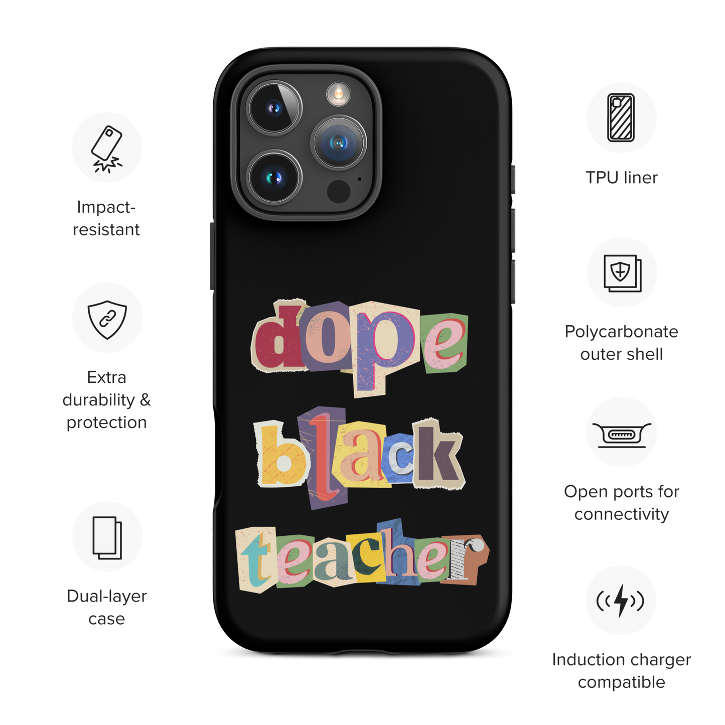 Dope Black Teacher iPhone Case