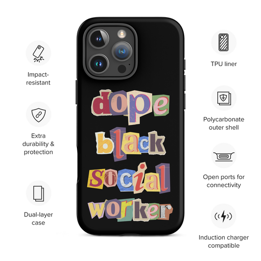Dope Black Social Worker iPhone Case
