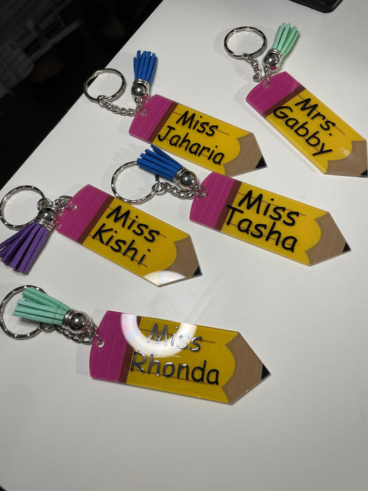 Custom Pencil Keychain